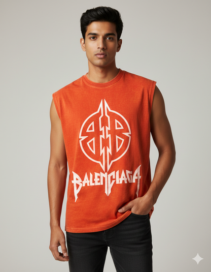 Bold Balenciaga-Inspired Sleeveless Tank Top